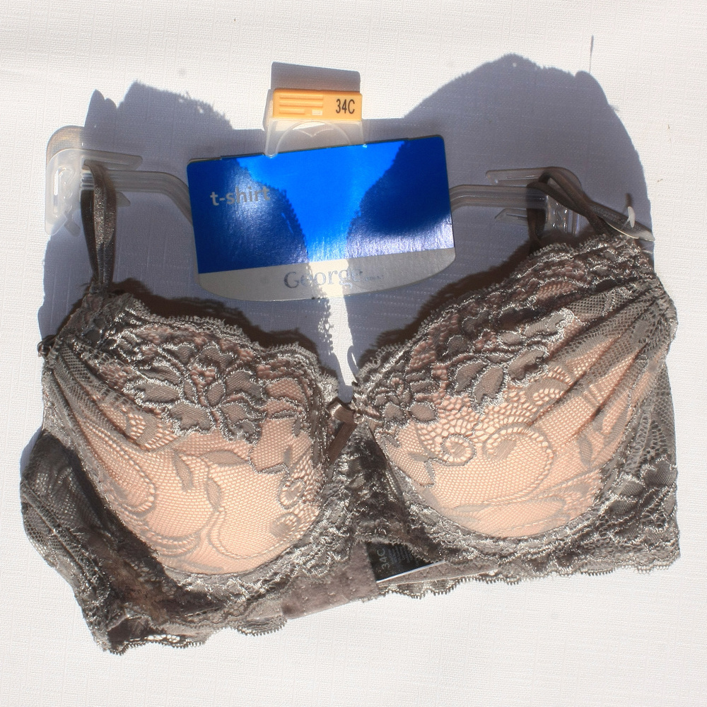 Lace Bra Grey and Nude